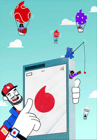 Vodafone: Illustrations animation blockchain brand branding characters crypto cryptocurrency design finance graphic design illustration illustrator marat mobile operator motion graphics product renua vodafone