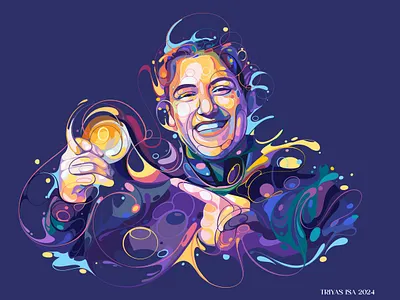 Portrait Illustration abstract asrtstyle athlete biomorphic champion colorful design graphic design illustration portrait portrait illustration sport unique vector
