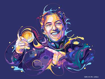 Portrait Illustration abstract asrtstyle athlete biomorphic champion colorful design graphic design illustration portrait portrait illustration sport unique vector