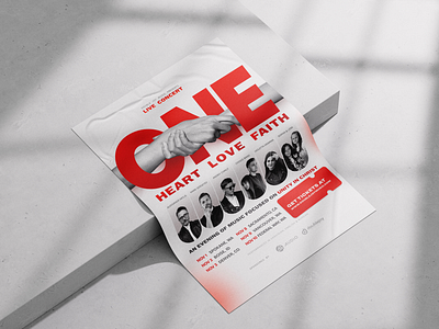 "ONE" Concert Poster branding concert graphic design mockup music music concert poster poster design print typography