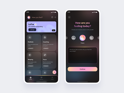 ✨ La7za - Your Mindfulness Journey Begins Here ✨ clinic doctor health app healthcare healthcare app medical medical app meditation meditation app mobile app product design ui ux