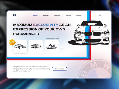 BMW Website - Concept bmw car cars concept design designer portfolio speed ui website