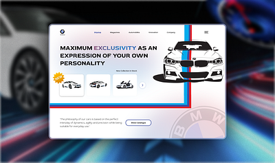 BMW Website - Concept bmw car cars concept design designer portfolio speed ui website