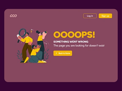 008 - 404 Page 008 404 404 page dailyui desktop error error page ui