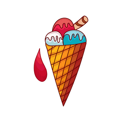 ice-cream vector art logo design illustration hot drink