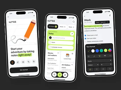 Mobile Note-Taking App app app design app interfaces best app design best ui design home screen mobile mobile app design mobile app ui mobile ui mobile ui design mobile ux modern app ui modern ui navbar ui ui design ui ux design ux