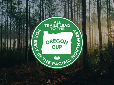 Oregon Cup Pickleball Badge Refreshed badge brand branding circular crest green identity logo oregon pickleball shield timeless type typography white