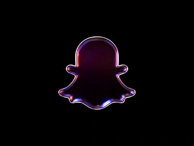 Snapchat 3d logo animation 3d animation branding c4d frosted frosted glass glass illustration logo motion graphics transparent