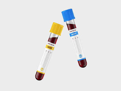 Blood Test Tube analysis assay blood blood test coronavirus covid cure drug logo medicament medicine mockup mockups remedy test test tube vaccine vacuum tube