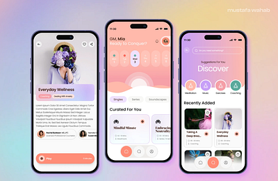 EmpowHer | Women's Mental Health Concept App app appdesign design designforwomen dribbbleshots empowherapp health app mentalhealthdesign mentalhealthmatters mentalhealthui product design ui ui design uiconcept uiuxdesign user experience uxforgood wellnessapp women safety womenempowerment