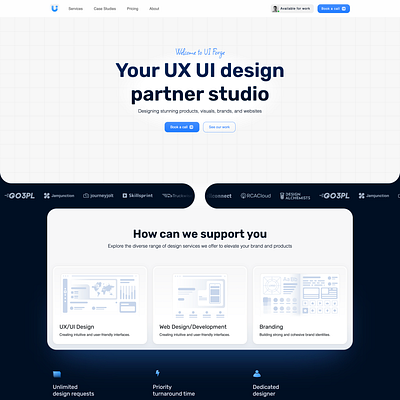 Ui Forge animation branding css graphic design html icons logo portfolio ui web development