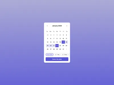 Daily UI Challenge #6 : Calender daily ui design figma hype4 ui ui design ux ux design