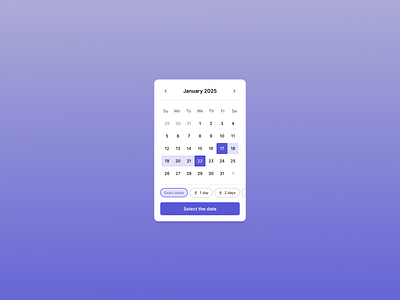 Daily UI Challenge #6 : Calender daily ui design figma hype4 ui ui design ux ux design