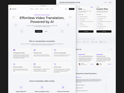 EchoLens - AI Video Translation Platform ai translate design graphic design ui uiux ux video translate website