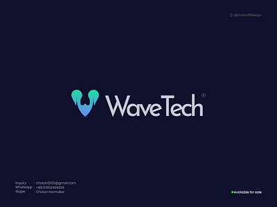 WaveTech: Your Trusted Partner for Innovative Digital Solutions best logo branding choton choton kormokar choton99design chotondesign creativetech designer digitalsolutions fiverr graphic design graphic designer innovation logo logo designer logo mark techpartner top logo ui wavetech