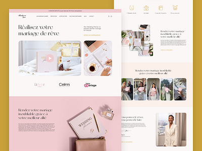 Wedding Planner E-commerce Website book landing page bridal planner ecommerce store event planner figma web design shopify store ui design wedding wedding book wedding organiser wedding planner wedding planner book wedding planner ui wedding planner website wedding planners