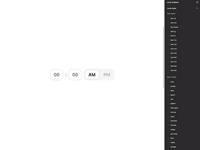 Compact Time Picker Component ⏱ branding compact design design system figma input interface select tabs time time picker ui ui kit ux