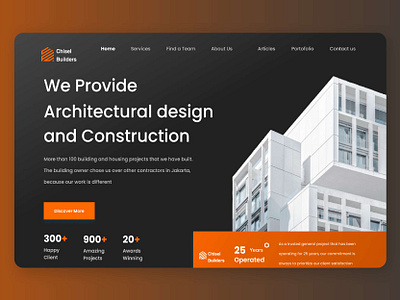 Chisel Builders🚀Landing Page branding graphic design ui