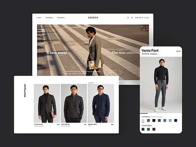 SENECA | fashion e-commerce design e commerce editorial fashion graphic design redesign ui ux