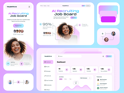 Talento Ai Landing Page branding figma graphic design landing page ui ui ux design ux