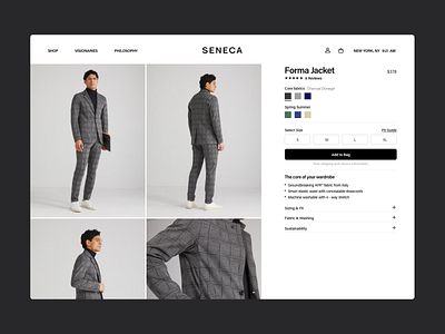 SENECA | fashion e-commerce design e commerce editorial fashion graphic design redesign ui ux