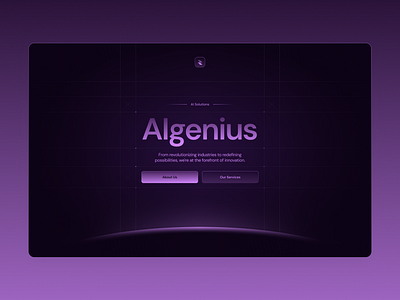 Algenius 3d ai animations artificial intelligence dark design effects gradient interactions landing page ui ux web design website