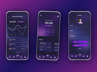 Crypto🚀App Design app appdesign branding crypto graphic design ui