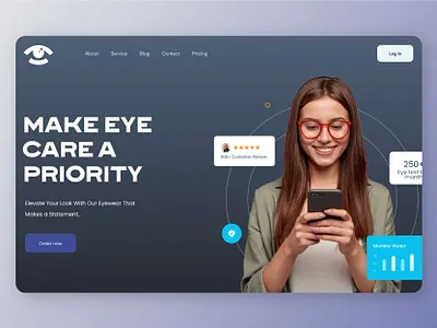 Kristal Optika🚀Landing Page branding design graphic design logo optical ui website