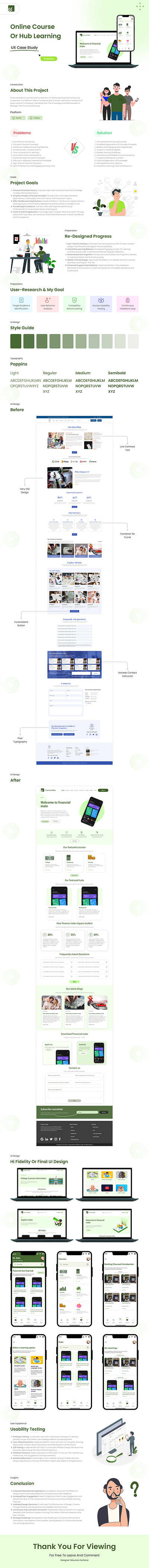 Financial mate case study android app design case study figma ios landing pages ui uiux design ux web design