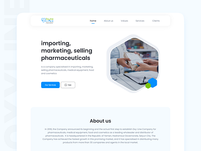 website for a marketing, selling pharmaceuticals company landing page marketing medical pharmaceuticals selling ui ux website