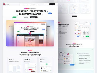 UnifiedUI - Landing page components design design system landing page ui ui design ui kit uiux unified ui unifiedui user interface ux website