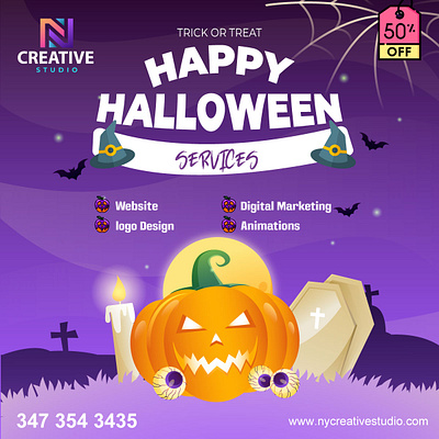 🎃 Happy Halloween from NY Creative Studio! 🎃 2024 animations digital marketing halloween website