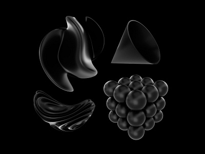 Design assets: 3D Black Shapes Collection 3d 3d assets 3d black shapes 3d illustration 3d shapes black black collection black concept black shapes brand design branding design design assets design resources free graphic design illustration ui ux web design