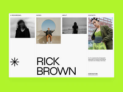 Rick Brown big bright colors chaotic design grid image layout masonry personal photo photographer portfolio projects ui ux web design website work