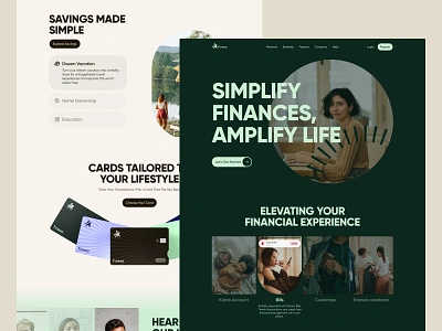 Fintech Website bank finance fintech website graphic design green minimal modern product design ui ui design uiux web design website