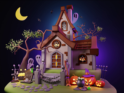 Trick or Treat? 🧛🏻‍♀️ 3d animation design graphic design graphics halloween holiday illustration motion graphics ui