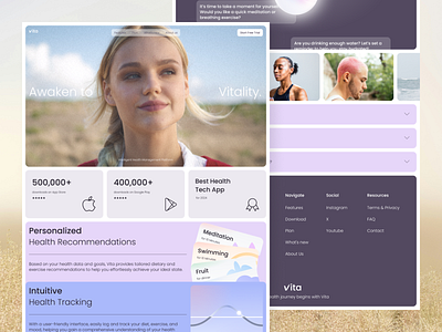Vita-Your Intelligent Health Companion 3d ai assistant branding design graphic design health landing page ui web design