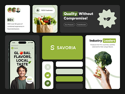 Savoria Branding branding delivery design eco food ui uiux ux web web design website