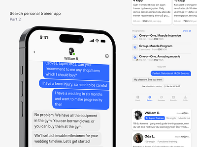 Search personal trainer app. Case study pt.2 app case study chat coach app design audit icon design pt research sport app trainer training coach typography ui user interface design ux wealth workout app
