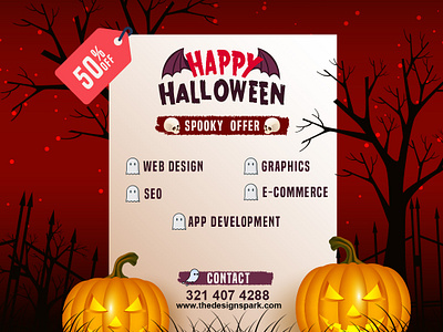 Happy Halloween from The Design Spark! app development happy halloween spooky offer seo web design