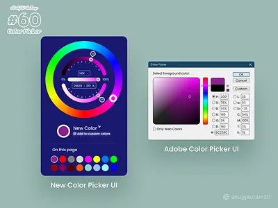 #DailyUI Challenge #060: Color Picker adobe app color picker creative creativity cretive dailyui dailyuichallenge design graphic design graphicdesign illustration interactive minimal popular trending uiux unique userexperience userinterface