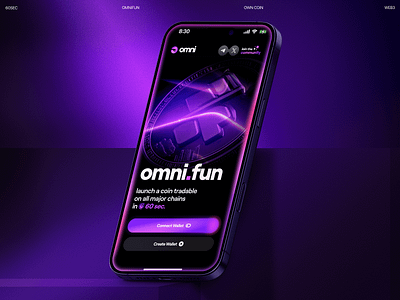 Omni: DeFi Home Page App Design app design banking mobile app blockchain app crypto app crypto exchange crypto payments cryptocurrency defi etherium finance financial app fintech mobile app memecoin mobile app mobile app design product design swap token trading web3 design