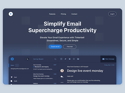 Email gets simplified! design minimal ui ux web