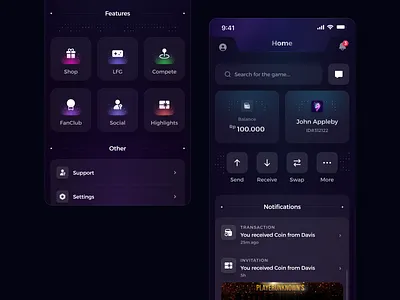 Gaming App Design gaming design gaming ui gaming ui design
