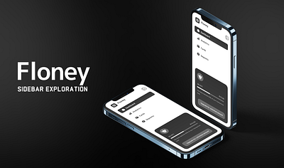 Floney Sidebar UI Exploration branding graphic design logo ui