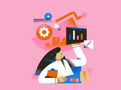 Data Analyst Illustration 2dillustration design flatdesign flatillustration graphic design illustration illustrator ui