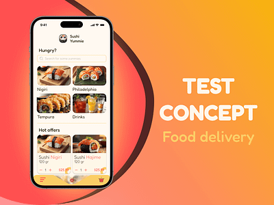 Test concept mobile app(Food Delivery) app app like design design figma mobile app ui uiux ux web design webdesign