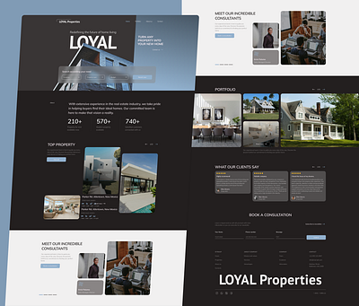 LOYAL Properties | Real estate Web Design 3d animation branding graphic design logo ui