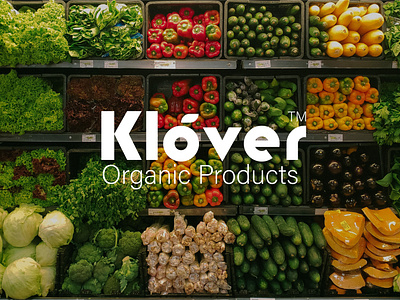 Klover : Organic Products adobe illustrator brand identity design branding graphic design logo logo design product design