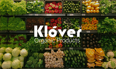 Klover : Organic Products adobe illustrator brand identity design branding graphic design logo logo design product design